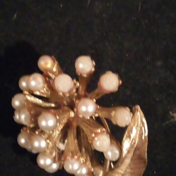 Antique gold and pearl pin - Picture 2 of 4